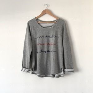 Anthropologie t.la Longhand French Pullover